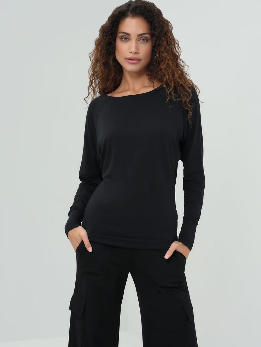 ANATOMIE Women's XL Black Aurora Raglan shirt Top New